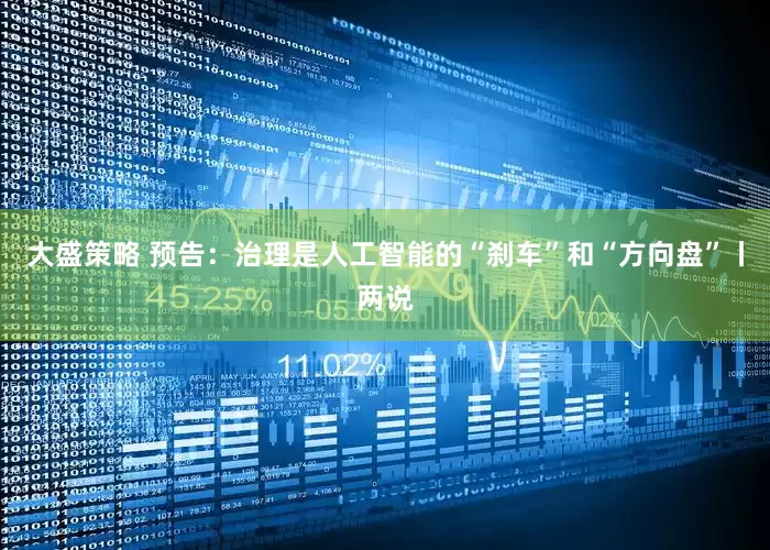 大盛策略 预告：治理是人工智能的“刹车”和“方向盘”丨两说